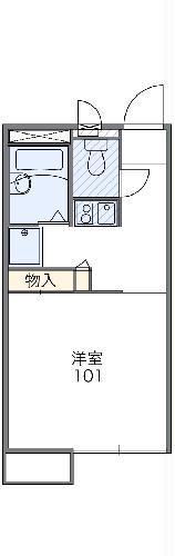 レオパレスケイツハイムA(1K/1階)の間取り写真