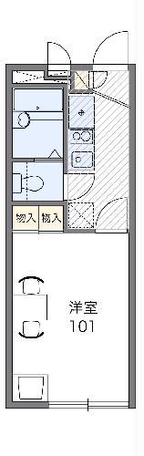レオパレスリブラ(1K/1階)の間取り写真