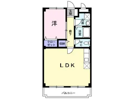 プレステージN(1LDK/3階)の間取り写真