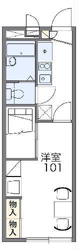 レオパレスレ ボヌール(1K/2階)の間取り写真