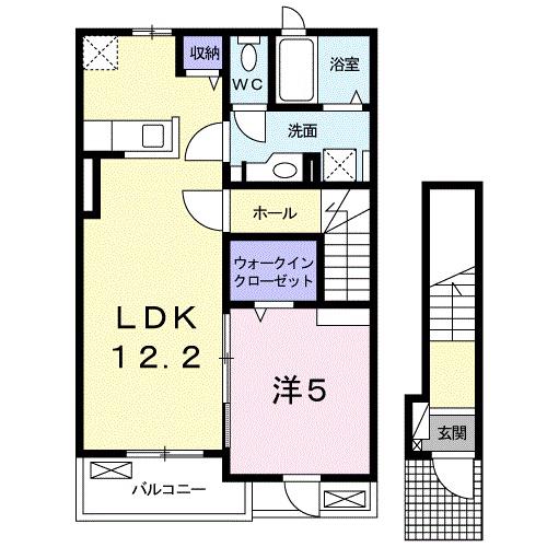 トイロ高師(1LDK/2階)の間取り写真