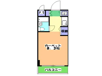 三鷹南シティハウス(1K/6階)の間取り写真