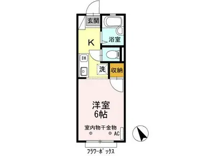 第3AIコーポ(1K/1階)の間取り写真
