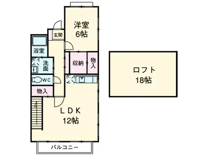 フリースペース(1LDK/2階)の間取り写真