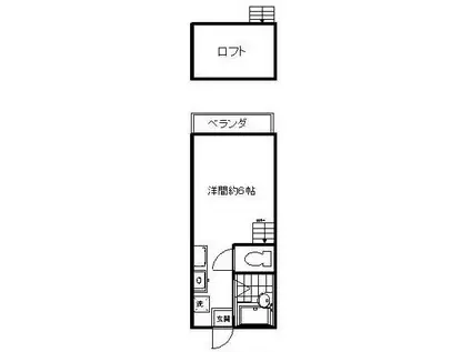 レスポアール(ワンルーム/1階)の間取り写真