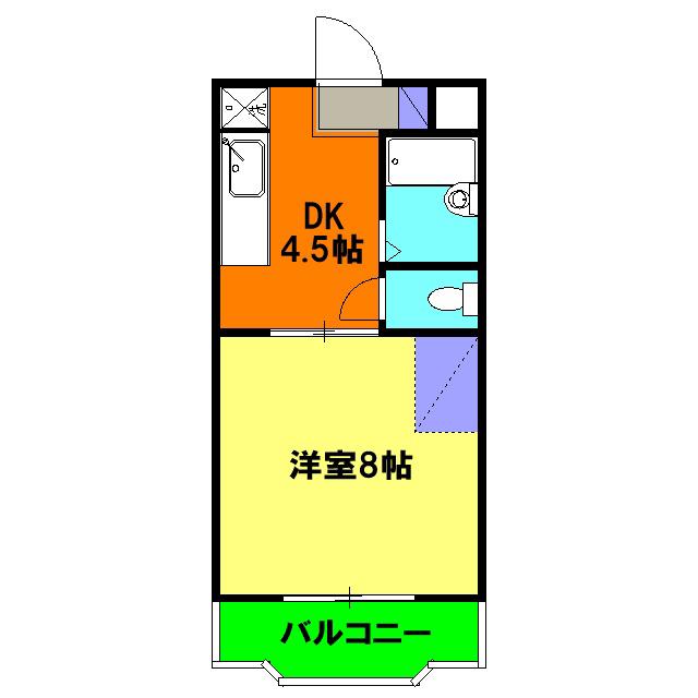 東海道本線 西焼津駅 徒歩7分 3階建 築32年(1DK/1階)の間取り写真