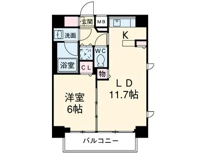 エミリブ池袋(1LDK/10階)の間取り写真