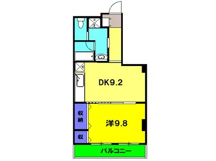 トゥーレジュールE(1DK/4階)の間取り写真