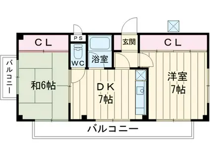 フレグラント吉祥寺(2DK/3階)の間取り写真