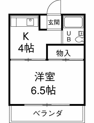 コーポエイト(1K/1階)の間取り写真