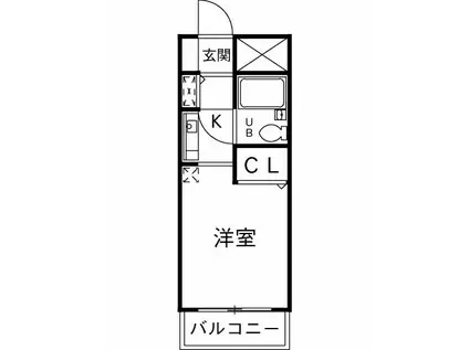 ウインベルソロ国分寺1(ワンルーム/3階)の間取り写真