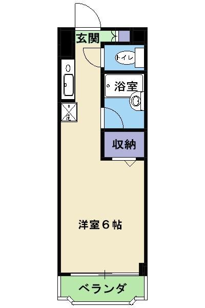 ヴェルドミール清和(ワンルーム/3階)の間取り写真
