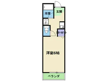 ヴェルドミール清和Ⅱ(ワンルーム/3階)の間取り写真