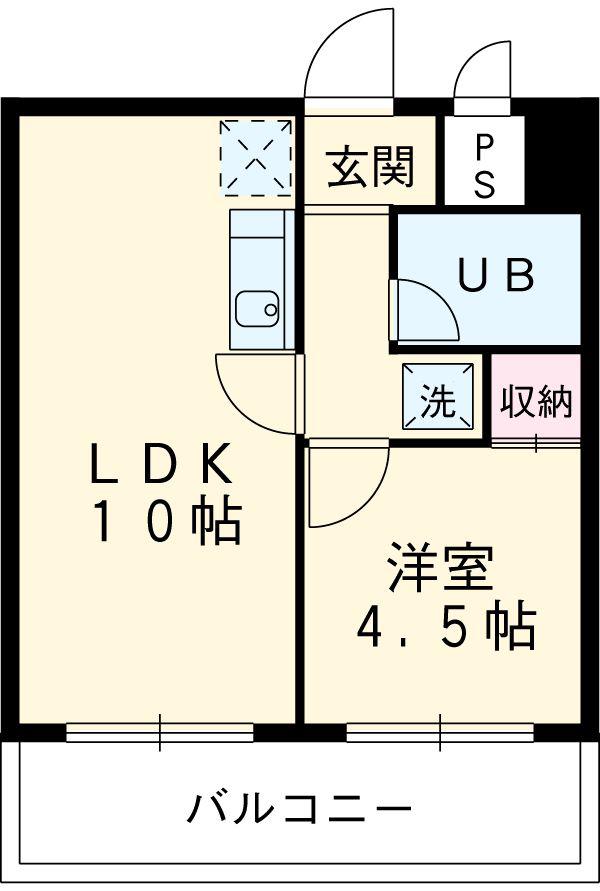コスモリード国分寺(1LDK/9階)の間取り写真