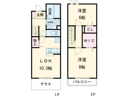 ソラーナ国分寺(2LDK)の間取り写真