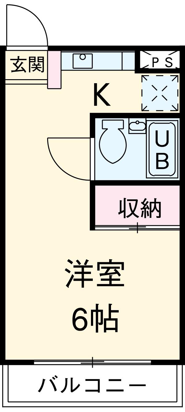 国分寺コスモ(1K/1階)の間取り写真