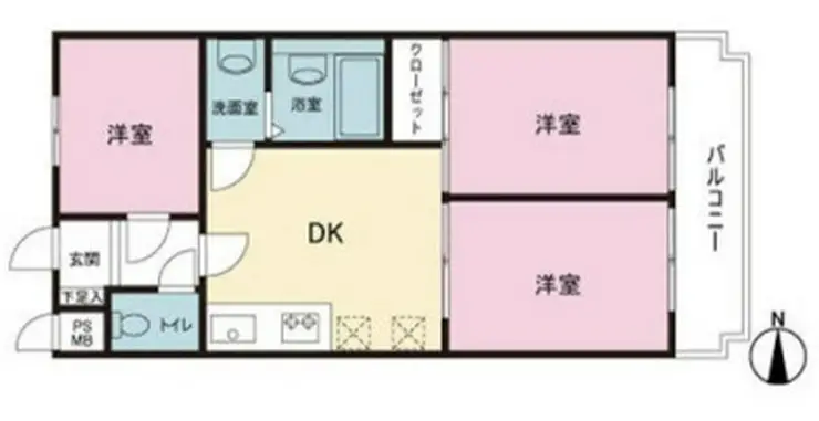 セザールさがみ野 1階階 間取り