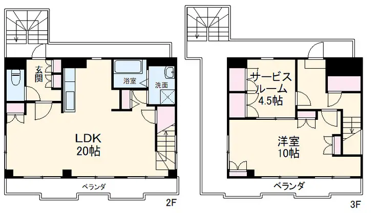 内田マンション 3階階 間取り