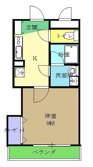 リエート大塚(1K/3階)の間取り写真