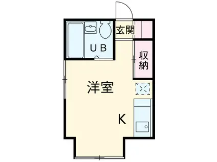 安藤荘(ワンルーム/2階)の間取り写真