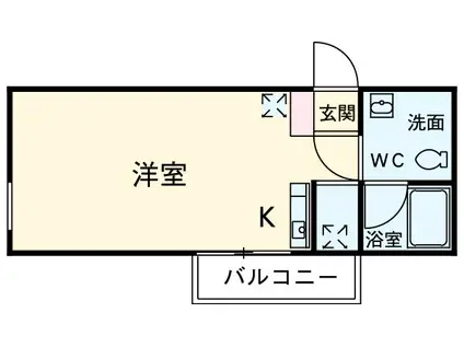 ルーチェ・ビアンコ(ワンルーム/5階)の間取り写真