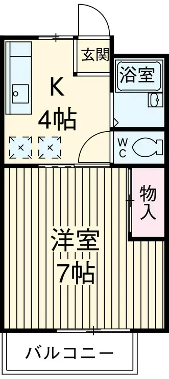 グランドハイツII 2階階 間取り