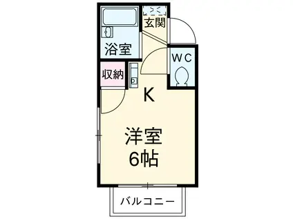 メゾンZ(1K/2階)の間取り写真