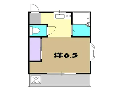 ヴィラ・アミン(ワンルーム/1階)の間取り写真