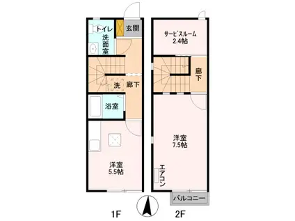 ルイ・トキワ(1SDK)の間取り写真