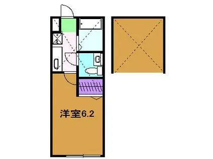 MG橋本(1K/1階)の間取り写真