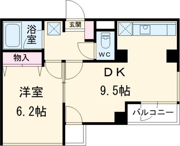 東川口マンション(1DK/4階)の間取り写真