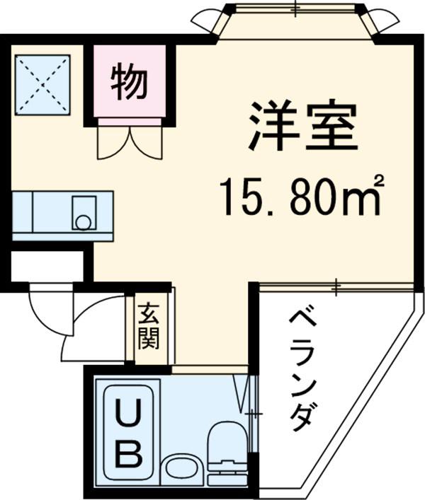五十嵐ビル(ワンルーム/4階)の間取り写真