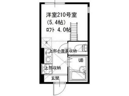 プライムテラス東海大学前Ⅱ(ワンルーム/2階)の間取り写真
