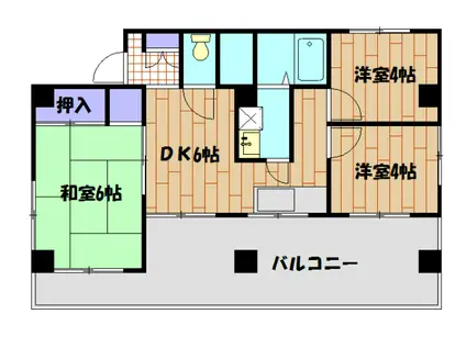 池田マンション(3DK/3階)の間取り写真