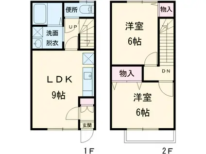 メゾン・ド・ラパン(2LDK)の間取り写真