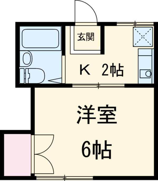 メゾン松風(1K/1階)の間取り写真