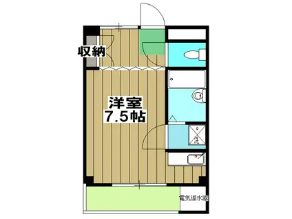 マンション野口(ワンルーム/3階)の間取り写真