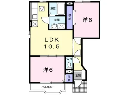 ゲストハウス湘南S・Y-Ⅰ(2LDK/1階)の間取り写真
