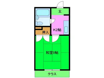 成光ハイツ(1K/1階)の間取り写真