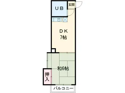 平沼第3ビル(1LDK/1階)の間取り写真