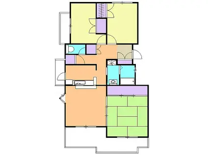 パークサイド小川(3LDK/1階)の間取り写真