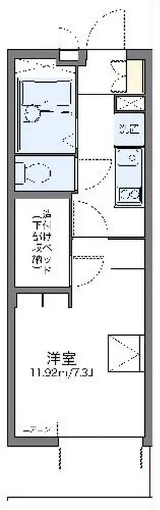 レオパレスKウッズ2 1階階 間取り