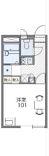 レオパレスサンパーク 30番(1K/1階)の間取り写真