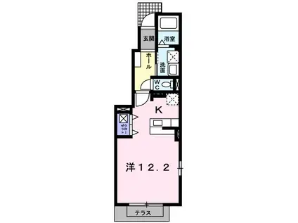 レイクタウン2(ワンルーム/1階)の間取り写真