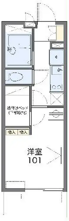 レオパレス岸町 1階階 間取り
