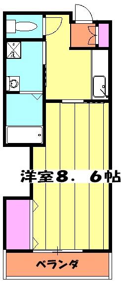 ラヴィッサンヴィー2(1K/3階)の間取り写真