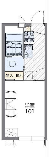 レオパレスメイプルⅡ(1K/1階)の間取り写真