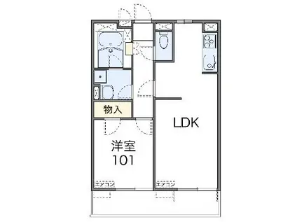 レオネクストタウンコートⅢ(1LDK/2階)の間取り写真