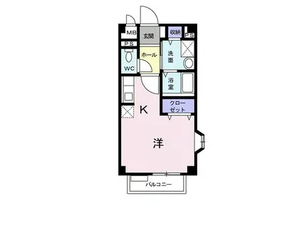 カーサトーレ(1K/2階)の間取り写真