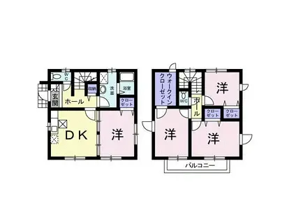 西武鉄道新宿線 南大塚駅 徒歩16分 2階建 築24年(4DK)の間取り写真